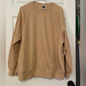 women’s old navy small tan crewneck